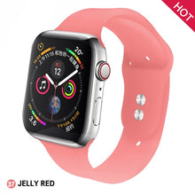 Load image into Gallery viewer, Soft Silicone Replacement Sport Band For 38mm Apple Watch Series1 2 3 4 5 42mm Wrist Bracelet Strap For iWatch Sports Edition