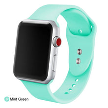 Load image into Gallery viewer, Soft Silicone Replacement Sport Band For 38mm Apple Watch Series1 2 3 4 5 42mm Wrist Bracelet Strap For iWatch Sports Edition