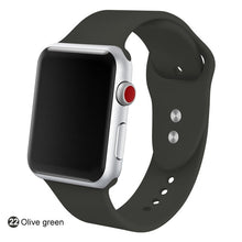 Load image into Gallery viewer, Soft Silicone Replacement Sport Band For 38mm Apple Watch Series1 2 3 4 5 42mm Wrist Bracelet Strap For iWatch Sports Edition