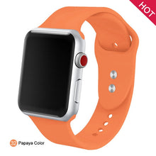 Load image into Gallery viewer, Soft Silicone Replacement Sport Band For 38mm Apple Watch Series1 2 3 4 5 42mm Wrist Bracelet Strap For iWatch Sports Edition