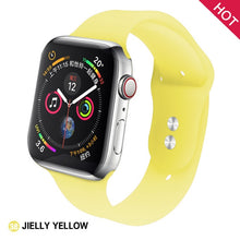 Load image into Gallery viewer, Soft Silicone Replacement Sport Band For 38mm Apple Watch Series1 2 3 4 5 42mm Wrist Bracelet Strap For iWatch Sports Edition