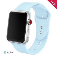 Load image into Gallery viewer, Soft Silicone Replacement Sport Band For 38mm Apple Watch Series1 2 3 4 5 42mm Wrist Bracelet Strap For iWatch Sports Edition