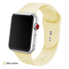 Load image into Gallery viewer, Soft Silicone Replacement Sport Band For 38mm Apple Watch Series1 2 3 4 5 42mm Wrist Bracelet Strap For iWatch Sports Edition