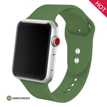 Load image into Gallery viewer, Soft Silicone Replacement Sport Band For 38mm Apple Watch Series1 2 3 4 5 42mm Wrist Bracelet Strap For iWatch Sports Edition