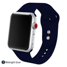 Load image into Gallery viewer, Soft Silicone Replacement Sport Band For 38mm Apple Watch Series1 2 3 4 5 42mm Wrist Bracelet Strap For iWatch Sports Edition