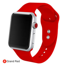 Load image into Gallery viewer, Soft Silicone Replacement Sport Band For 38mm Apple Watch Series1 2 3 4 5 42mm Wrist Bracelet Strap For iWatch Sports Edition