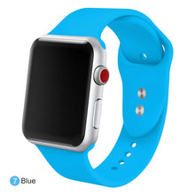 Load image into Gallery viewer, Soft Silicone Replacement Sport Band For 38mm Apple Watch Series1 2 3 4 5 42mm Wrist Bracelet Strap For iWatch Sports Edition