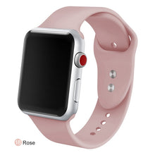 Load image into Gallery viewer, Soft Silicone Replacement Sport Band For 38mm Apple Watch Series1 2 3 4 5 42mm Wrist Bracelet Strap For iWatch Sports Edition