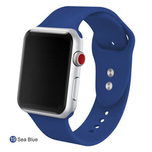 Load image into Gallery viewer, Soft Silicone Replacement Sport Band For 38mm Apple Watch Series1 2 3 4 5 42mm Wrist Bracelet Strap For iWatch Sports Edition